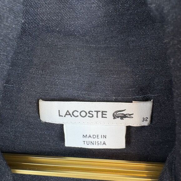 Lacoste Black Polo Size 32 (XS)  Viscose Silk Blend - Picture 3 of 7